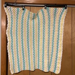 Handmade crocheted baby blanket.